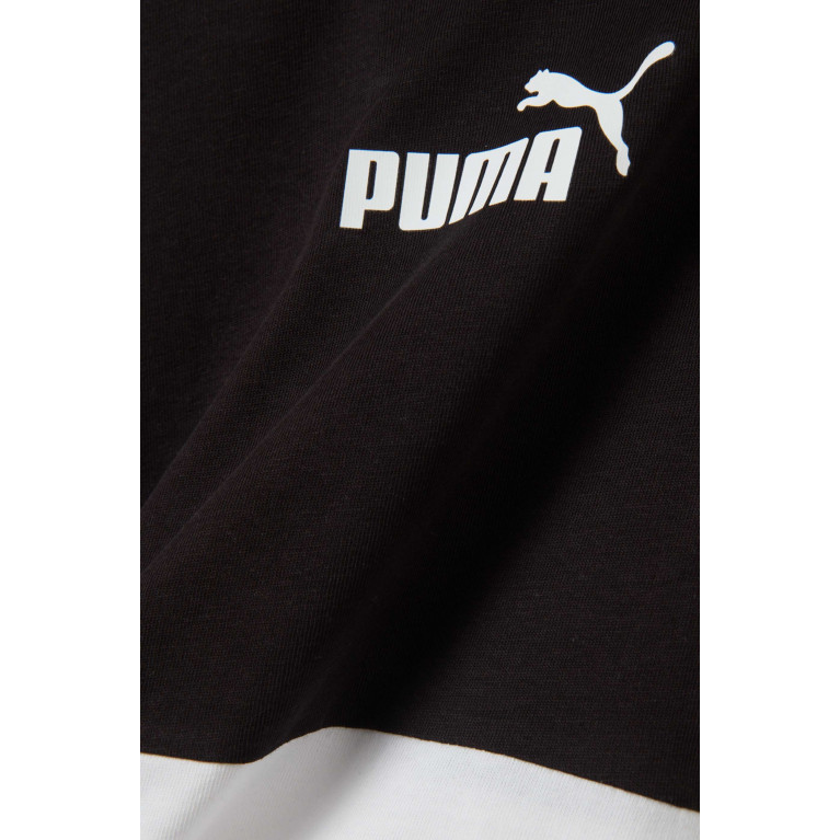 Puma - Colour Block Logo-print T-shirt in Cotton