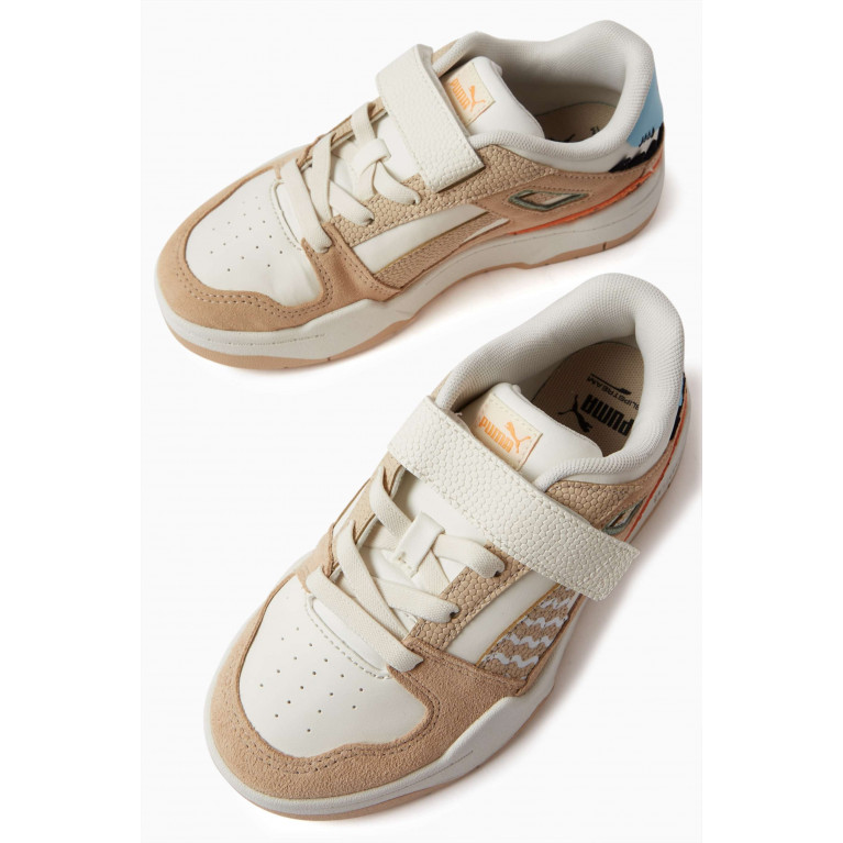 Puma - Pre-School Slipstream Mix Match Sneakers in Leather and Suede Neutral