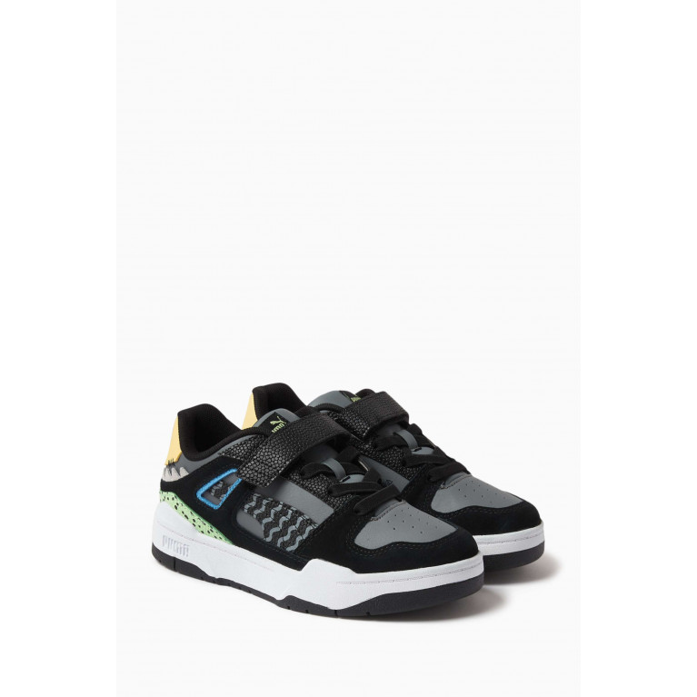 Puma - Pre-School Slipstream Mix Match Sneakers in Leather and Suede Grey