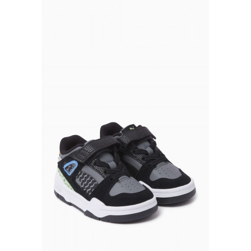 Puma - Infant Slipstream Mix Match Sneakers in Leather and Suede Grey