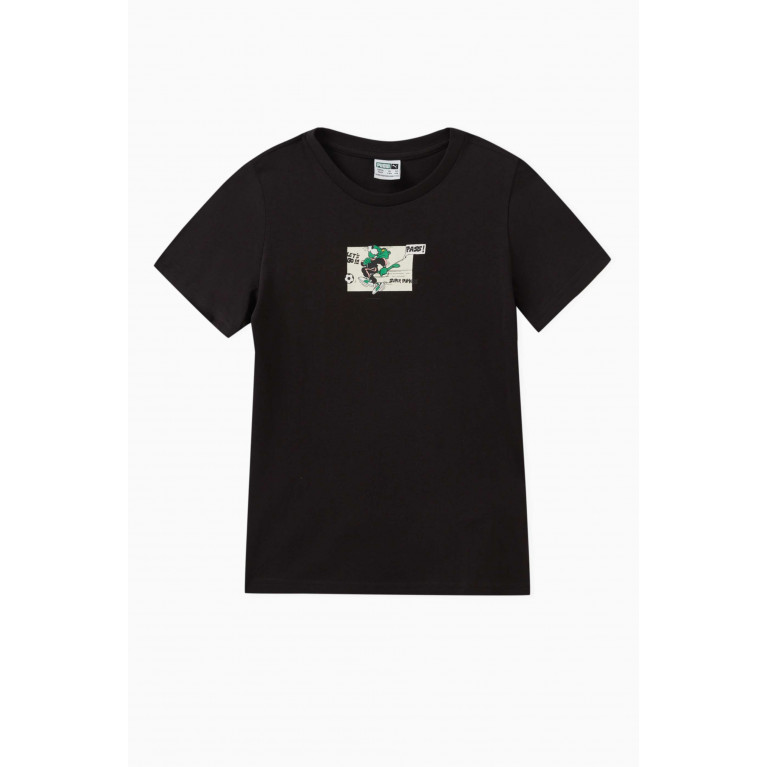 Puma - Graphic Print T-shirt in Cotton Black