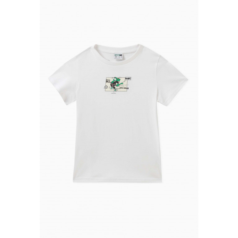 Puma - Graphic Print T-shirt in Cotton White