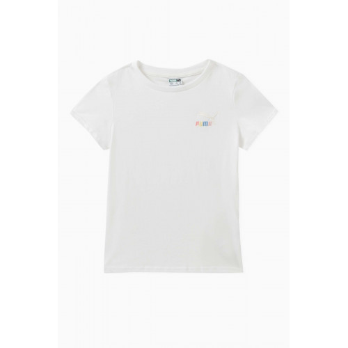 Puma - Logo-print T-shirt in Cotton White