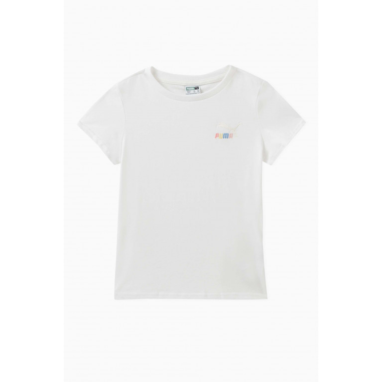 Puma - Logo-print T-shirt in Cotton White