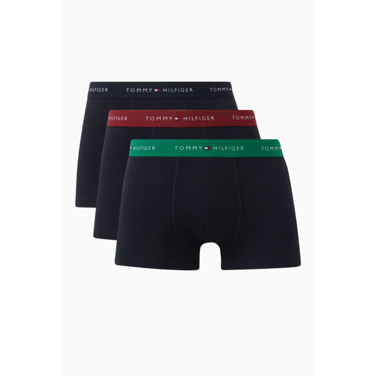 Tommy Hilfiger - Logo Trunk in Cotton, Set of 3 Multicolour