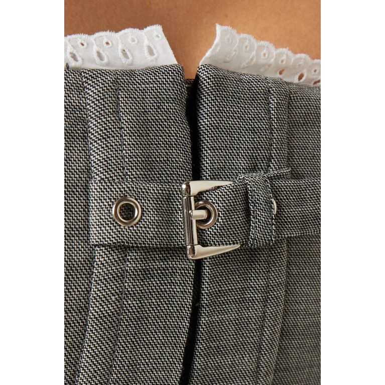 Alessandra Rich - Buckled Bustier Top in Wool
