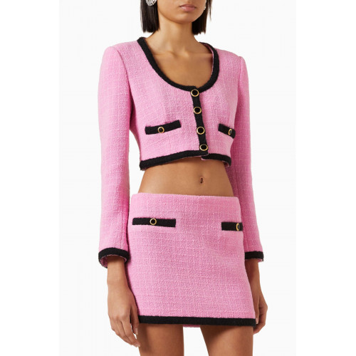 Alessandra Rich - Cropped Jacket in Boucle-tweed