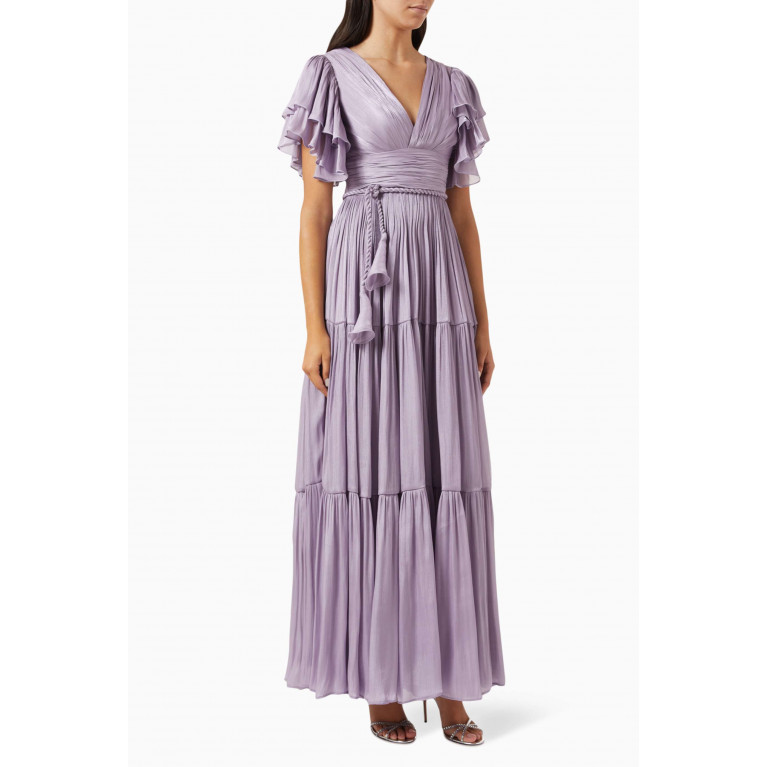 NASS - Tiered Ruffle Maxi Dress Purple