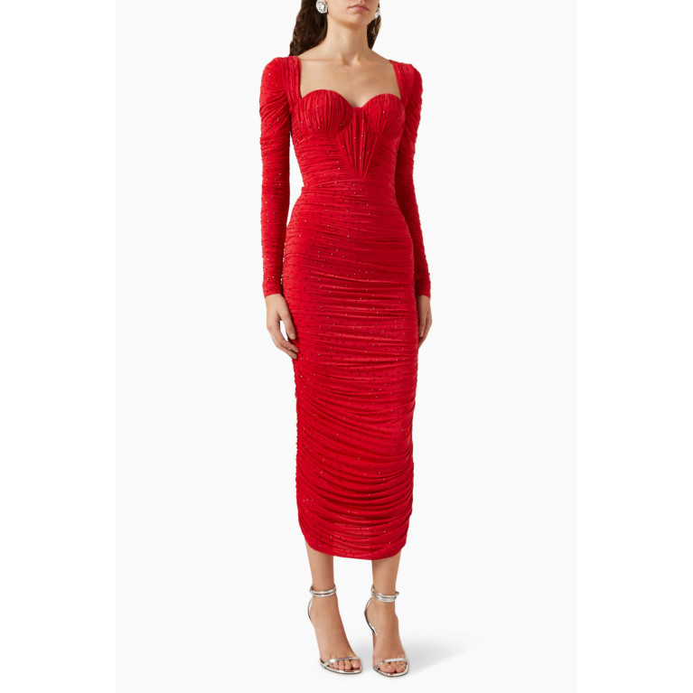 Alex Perry - Breslin Ruched Dress in Stretch-jersey