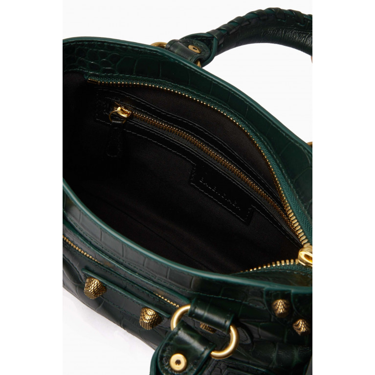 Balenciaga - Small Neo Cagole Tote Bag in Crocodile-embossed Leather