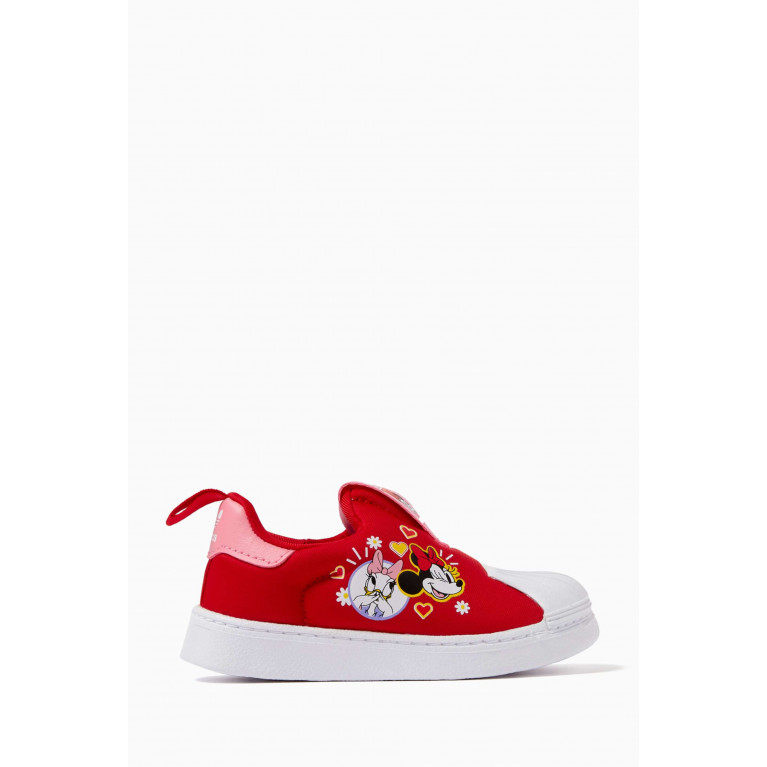 Adidas - x Disney Minnie Mouse & Daisy Duck Infant Superstar 360 Sneakers in Mesh