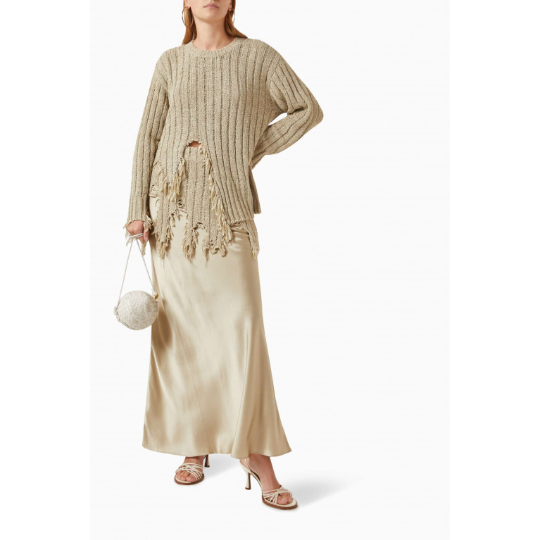 Christopher Esber - Relica Frayed Sweater in Wool-blend Knit