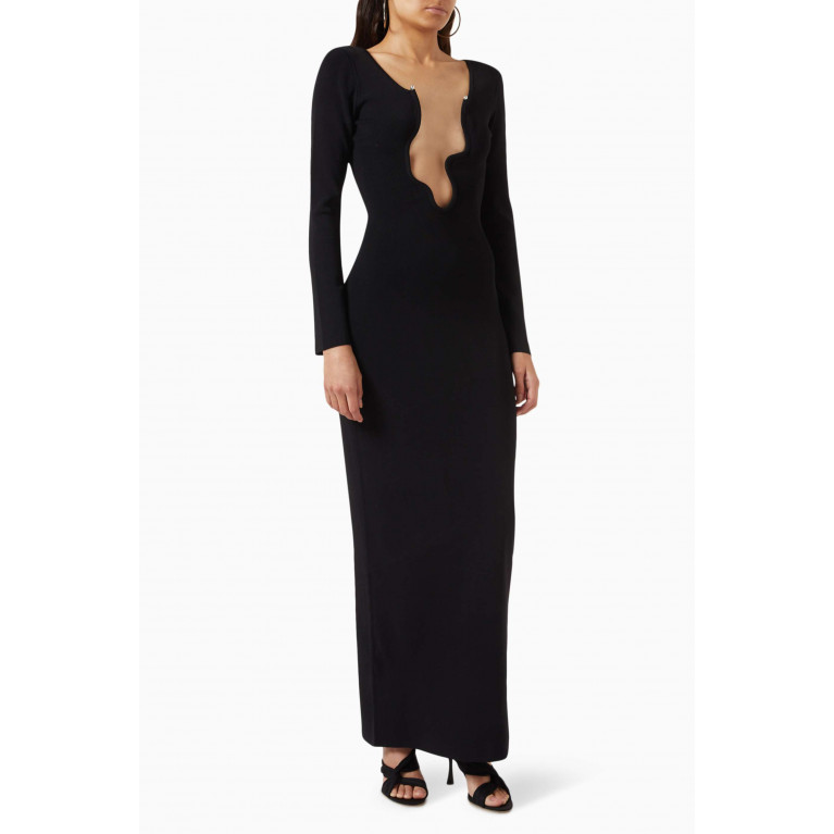 Christopher Esber - Salacia Wire Maxi Dress in Stretch Compact-knit