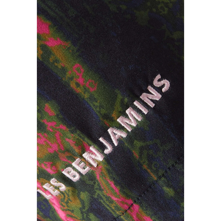 Les Benjamins - 002 Abstract-print Swim Shorts