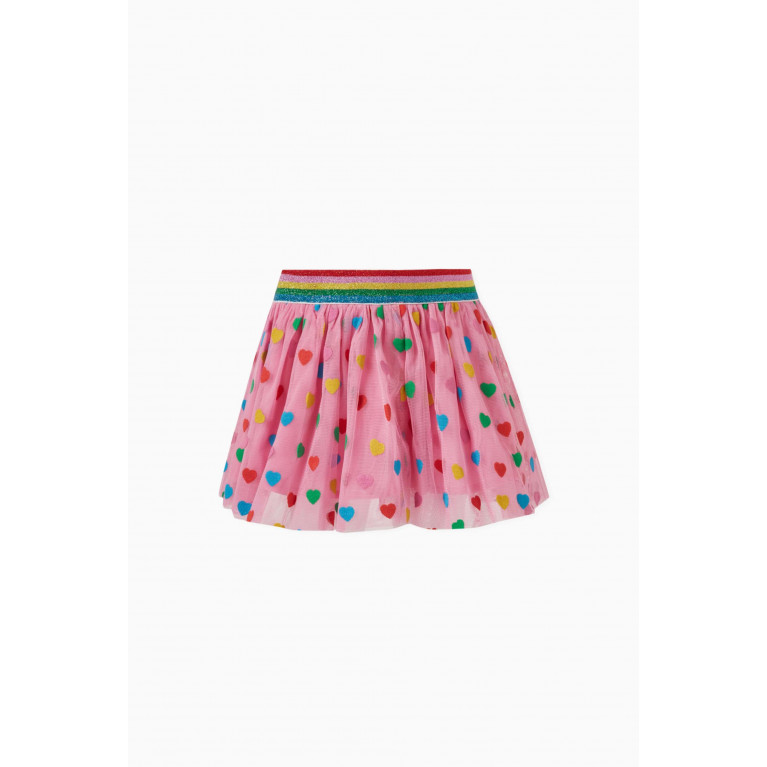 Stella McCartney - Heart Print Skirt in Recycled Polyester