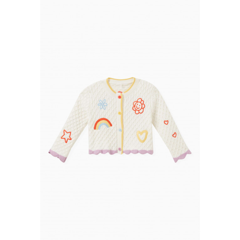 Stella McCartney - Graphic Detail Cardigan in Organic Cotton Knit
