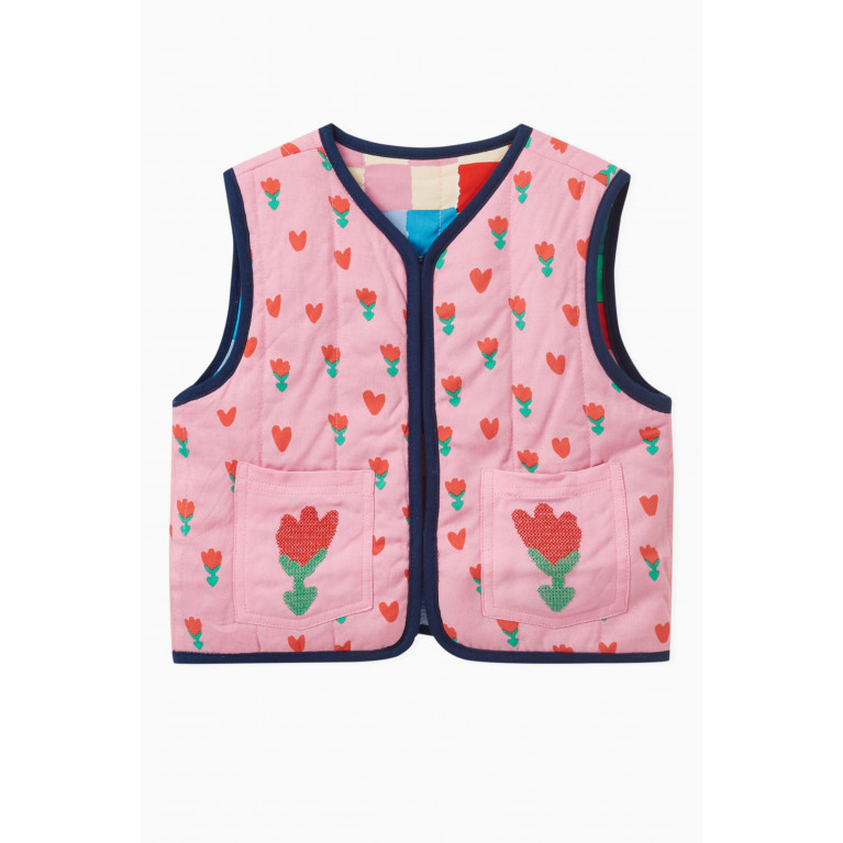 Stella McCartney - Folk Flower Embroidered Gilet in Organic Cotton