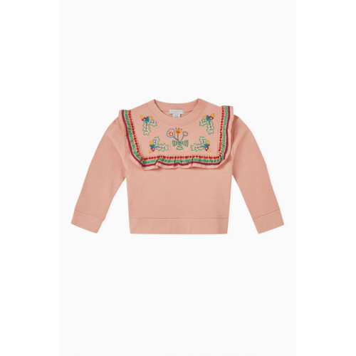 Stella McCartney - Floral Embroidered Sweatshirt in Organic Cotton