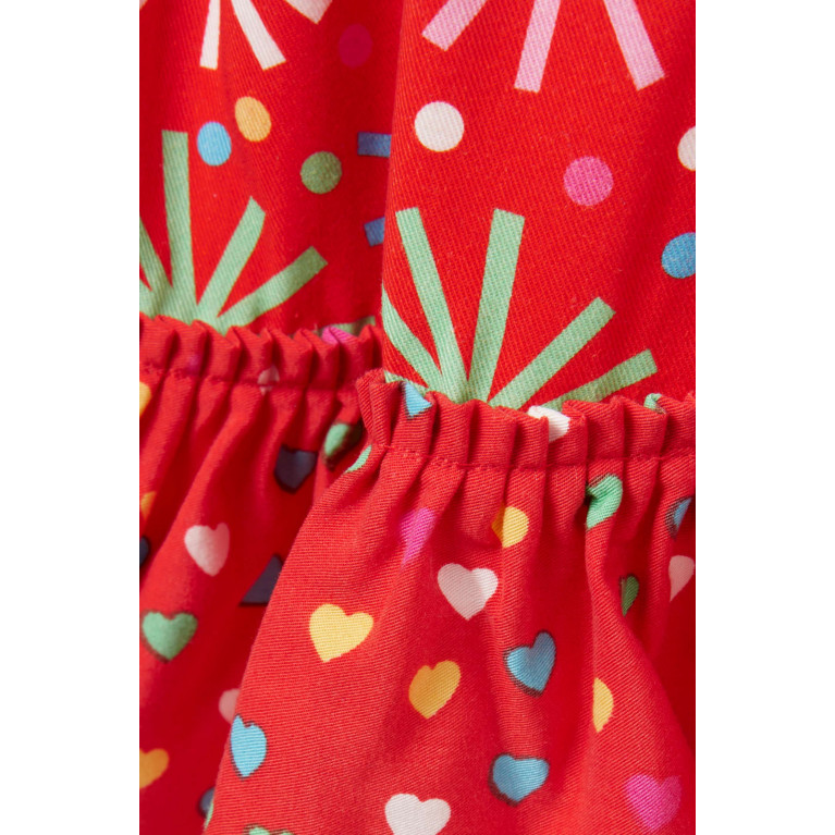 Stella McCartney - Hearts-print Ruffled Skirt in Lyocell
