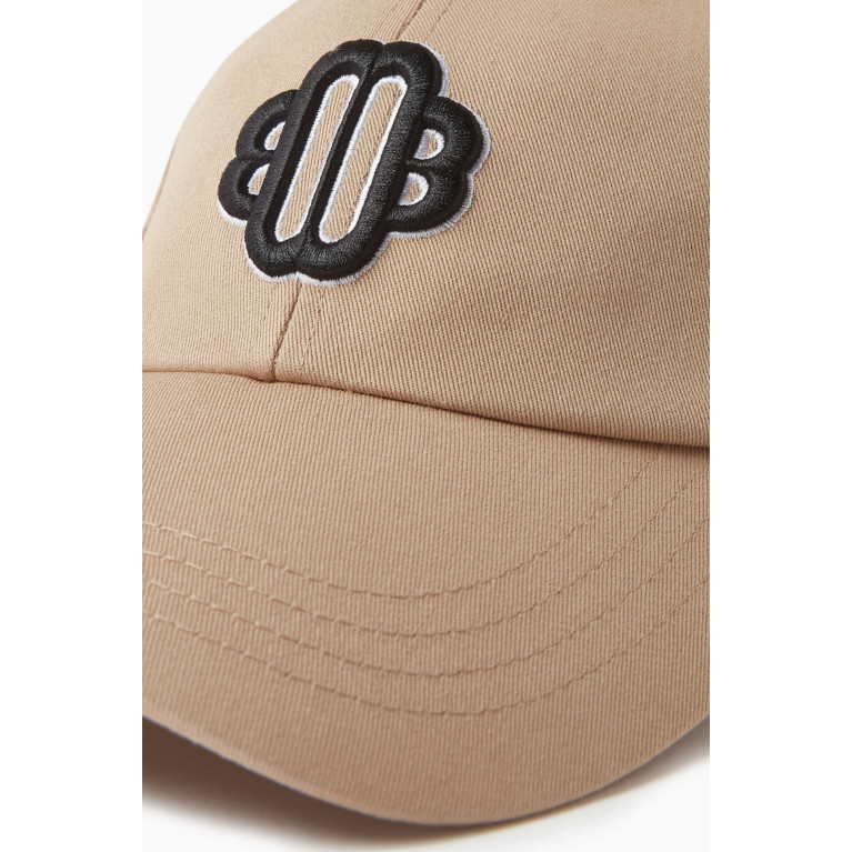 Maje - Embroidered Baseball Cap in Cotton Neutral