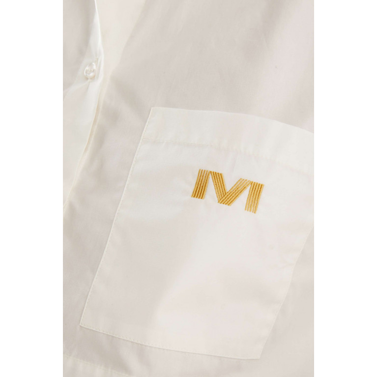 Matériel - Embroidered Monogram Cropped Shirt