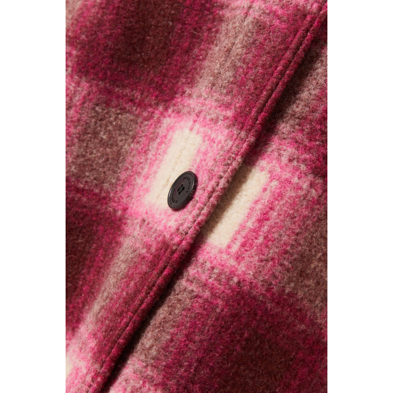 ISABEL MARANT ETOILE - Check Long Coat in Virgin-wool