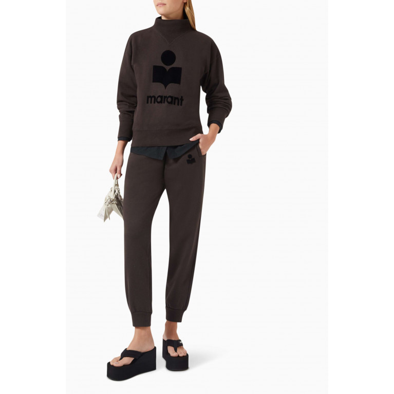 ISABEL MARANT ETOILE - Malona Sweatpants in Cotton-jersey Black