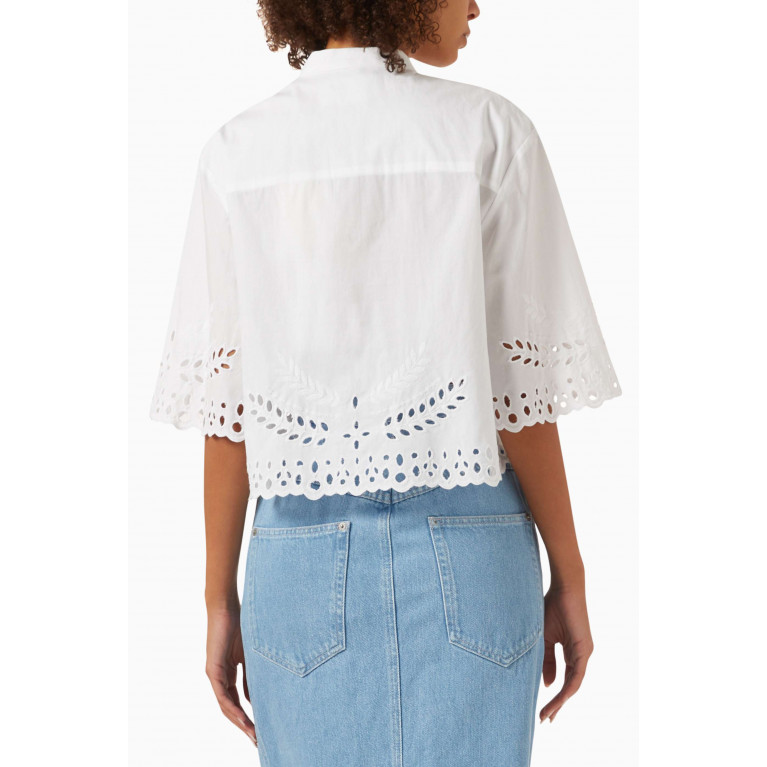 ISABEL MARANT ETOILE - Rommy Crochet Crop Shirt in Cotton