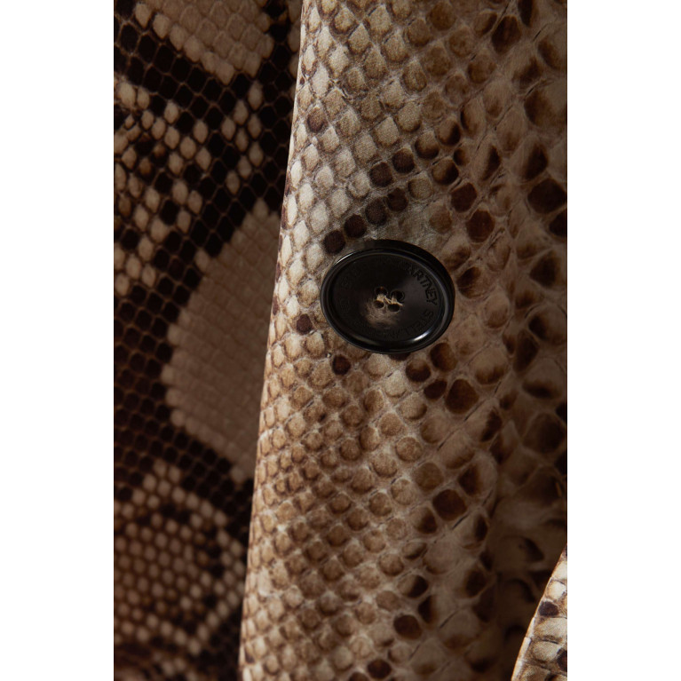 Stella McCartney - Python-print Belted Trench Coat in NewLife Nylon
