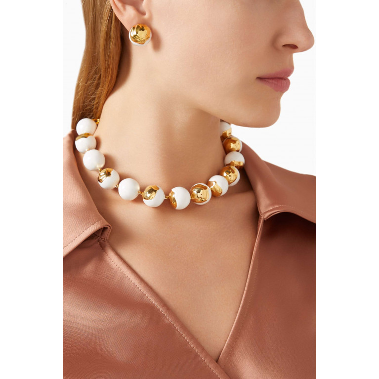 Joanna Laura Constantine - Orbs Stud Earrings in 18kt Gold Plating