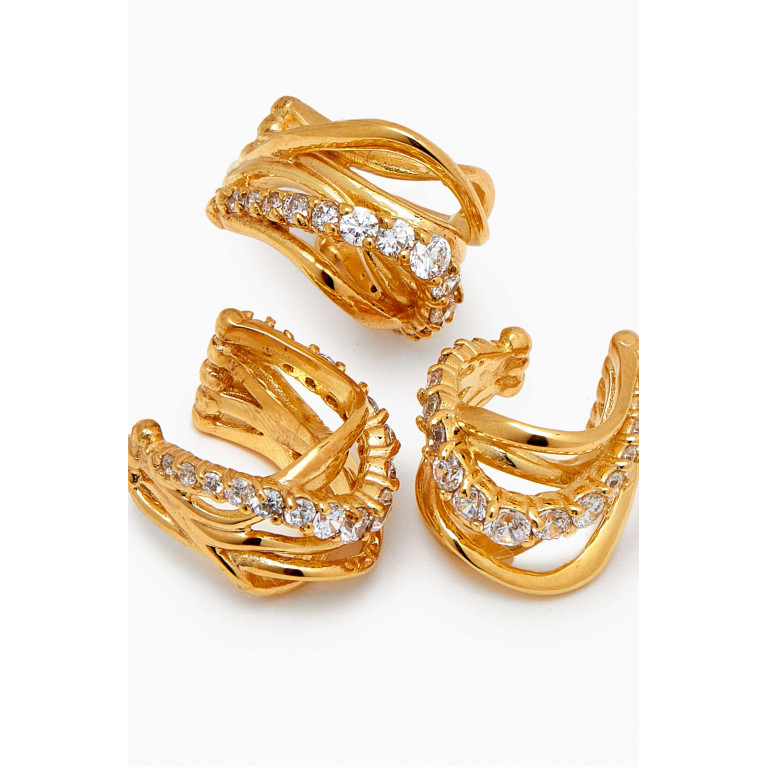 Joanna Laura Constantine - Multi Wave Earring Set in 18kt Gold-plated Brass