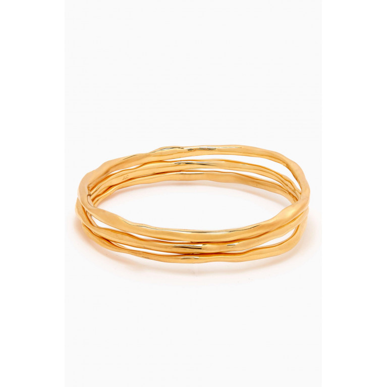 Joanna Laura Constantine - Wave Set of 3 Bangles in 18k Gold-plated Brass