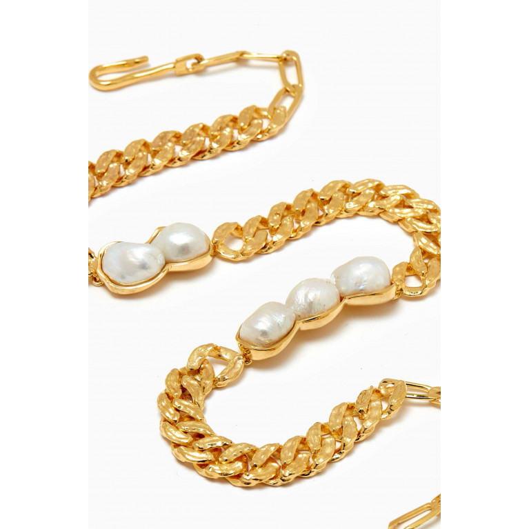 Joanna Laura Constantine - Wave Chain Necklace in 18kt Gold-plated Brass