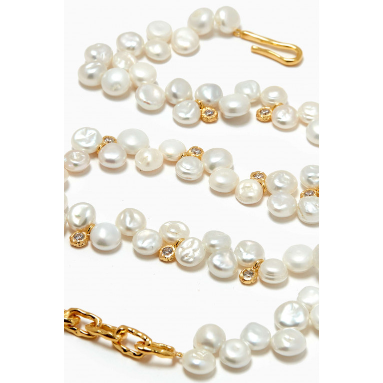 Joanna Laura Constantine - Pearl Necklace in 18k Gold-plated Brass