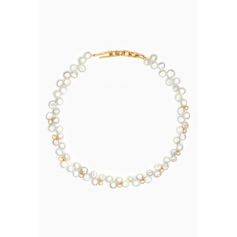 Joanna Laura Constantine - Pearl Necklace in 18k Gold-plated Brass