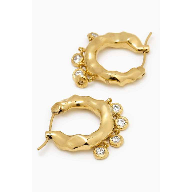 Joanna Laura Constantine - Wave Hoop Earrings in 18kt Gold-plated Brass