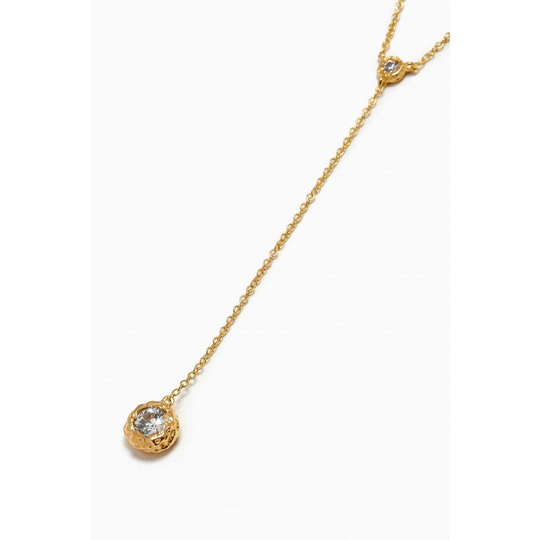 Joanna Laura Constantine - Waves Lariat Chain Necklace in 18k Gold-plated Brass