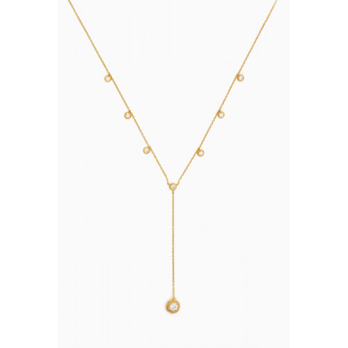 Joanna Laura Constantine - Waves Lariat Chain Necklace in 18k Gold-plated Brass