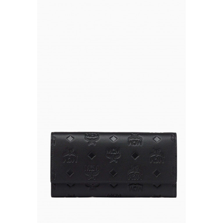 MCM - Mini Aren Continental Wallet in Visetos Leather