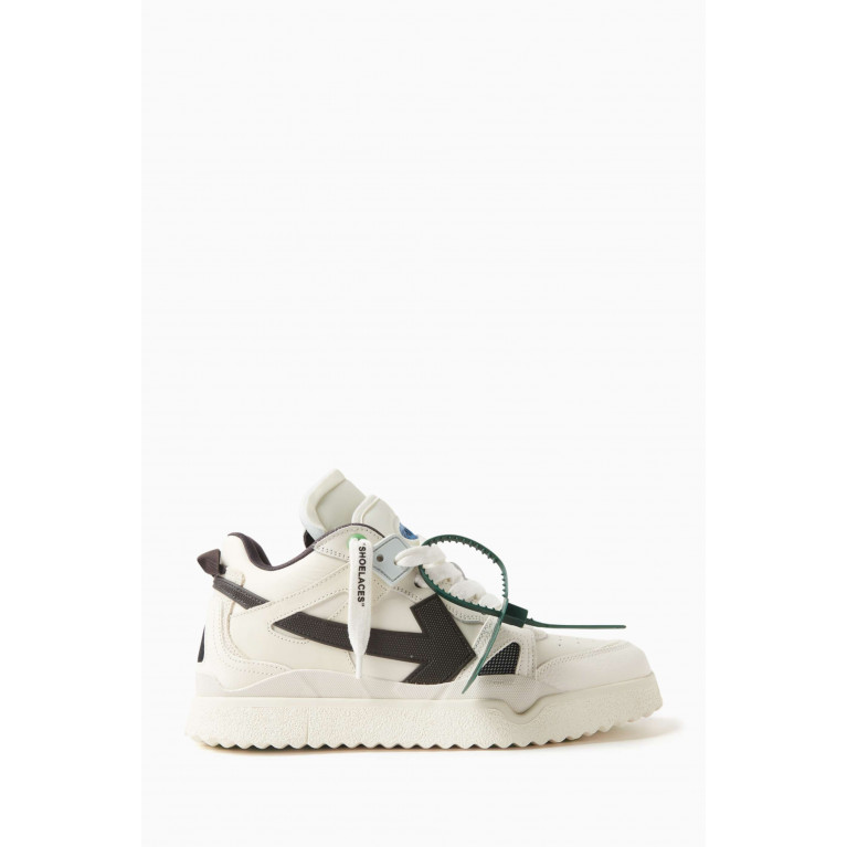 Off-White - Mid-Top Sponge Sneakers in Leather