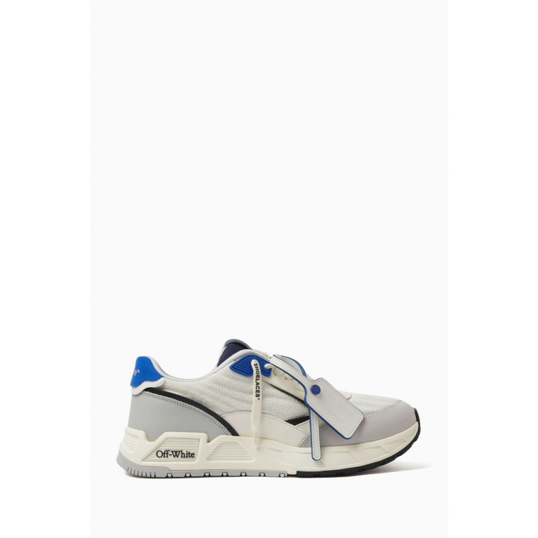Off-White - Runner A Kick Off Sneakers in Leather & Mesh Blue