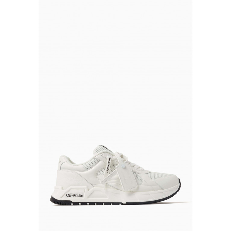 Off-White - Runner B Sneakers in Leather White