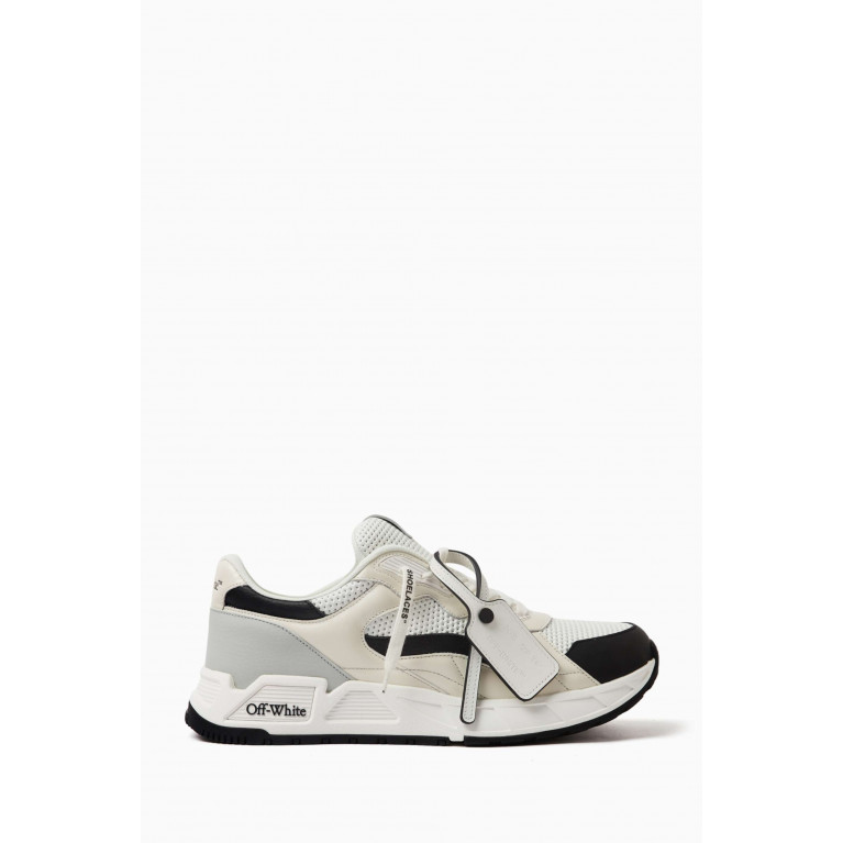 Off-White - Runner B Sneakers in Leather White