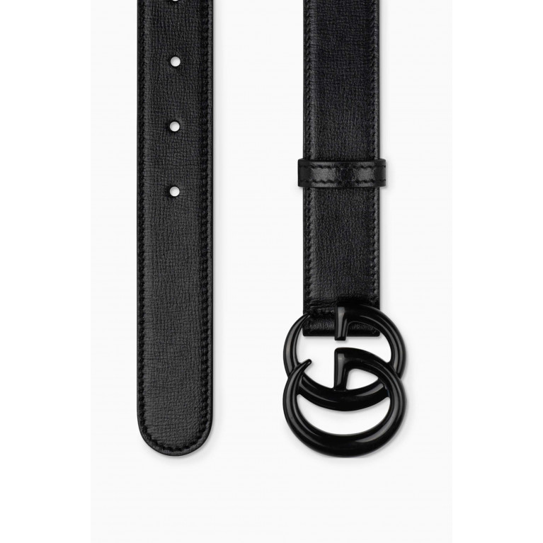 Gucci - GG Marmont Belt in Leather Black