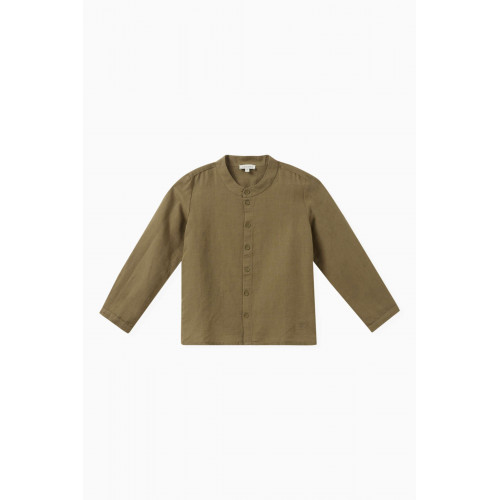 Liewood - Austin Shirt in Organic Cotton-Linen Blend Brown