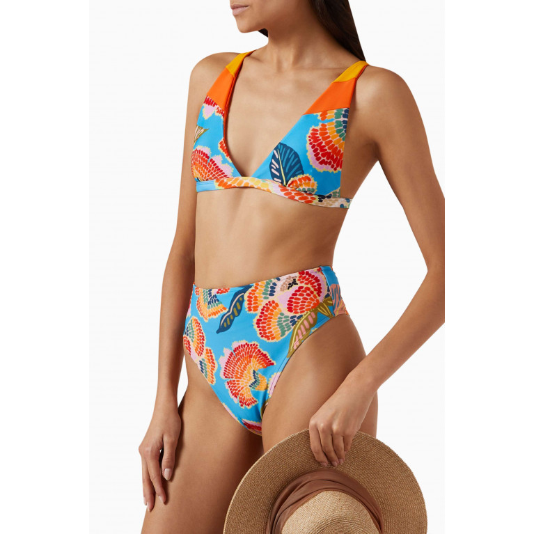 Farm Rio - Dewdrop Spectrum Bikini Top in Nylon