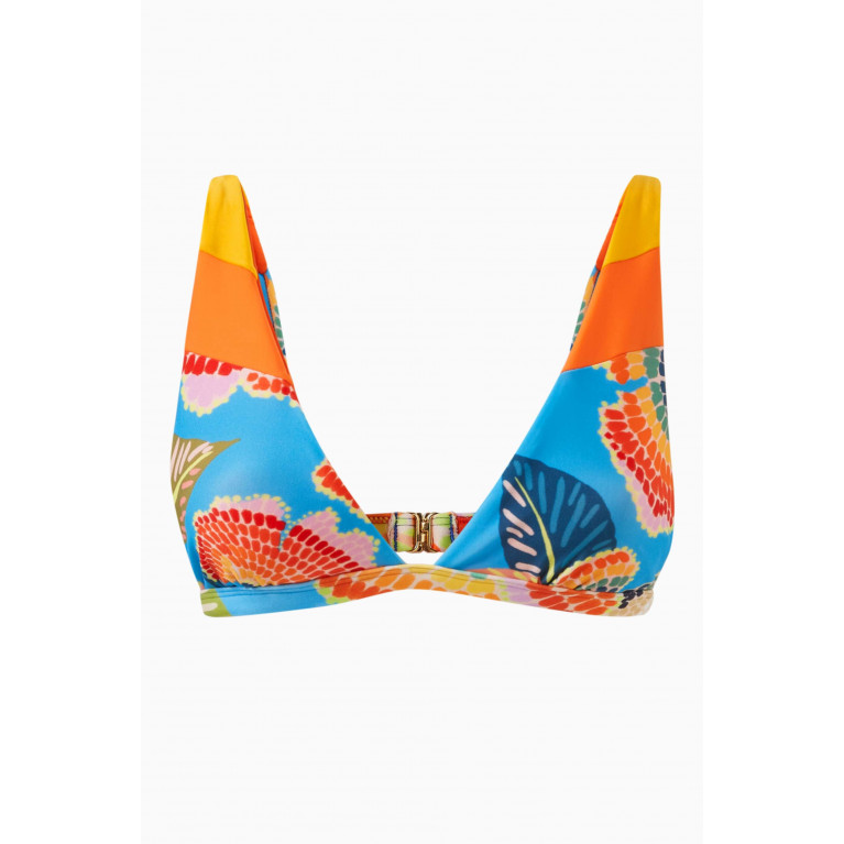 Farm Rio - Dewdrop Spectrum Bikini Top in Nylon
