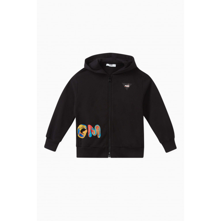 MSGM - Logo Print Hoodie in Cotton