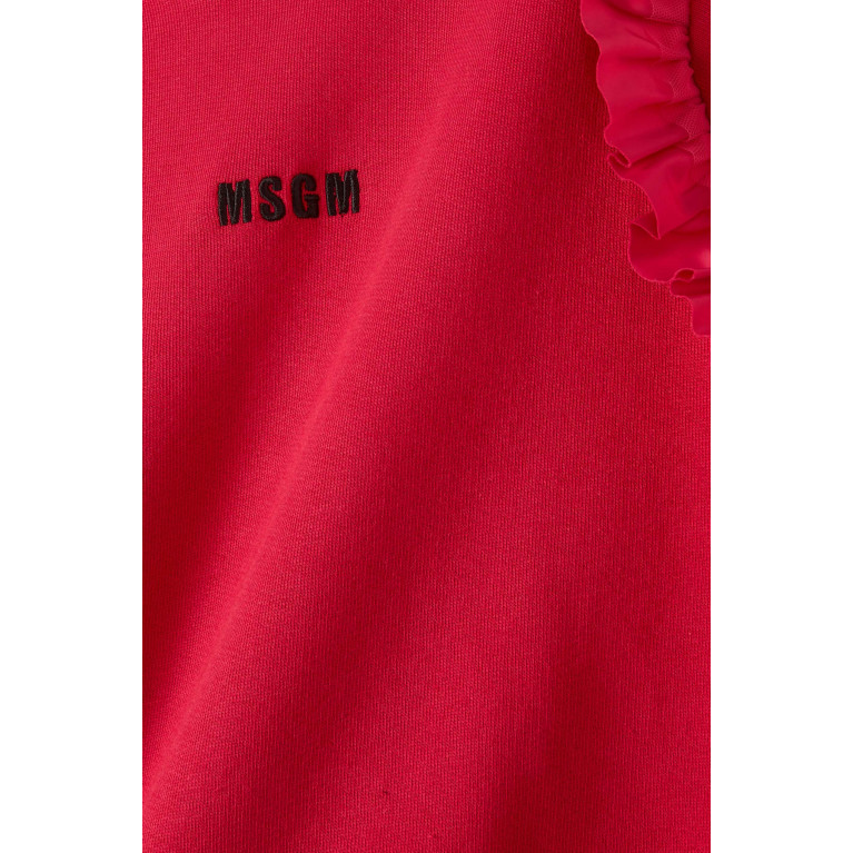 MSGM - Logo Frill Sweatshirt in Cotton