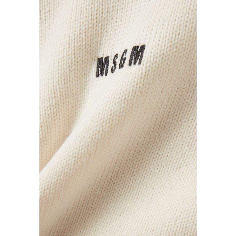 MSGM - Logo Sweater in Wool Blend Knit